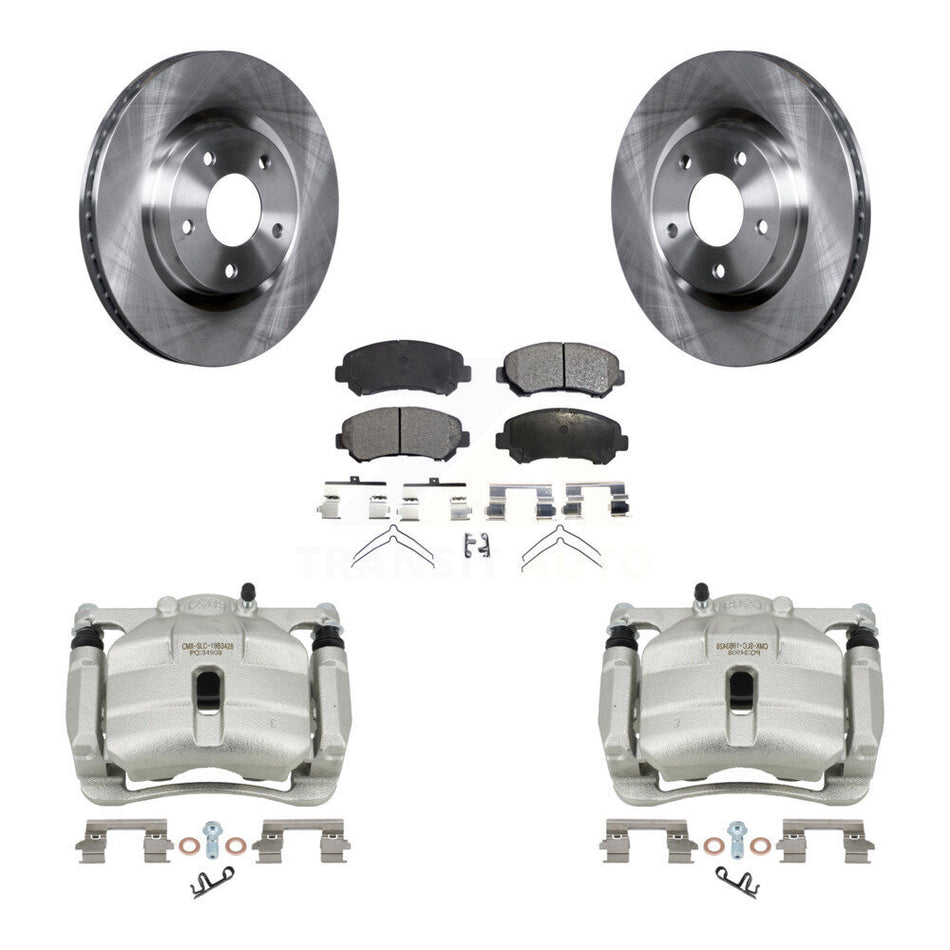 Front Disc Brake Caliper Rotors And Ceramic Pads Kit For Nissan Rogue Select KC8-100726T