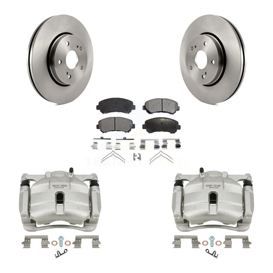 Front Disc Brake Caliper Rotors And Ceramic Pads Kit For 2010-2013 Suzuki Kizashi KC8-100727T