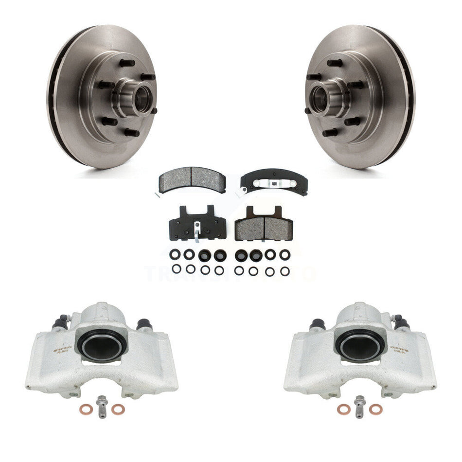 Front Disc Brake Caliper Rotors And Semi-Metallic Pads Kit For C2500 Chevrolet GMC Express 2500 KC8-100728S