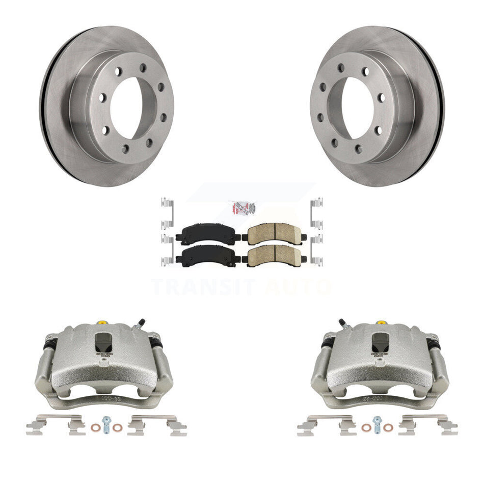 Rear Disc Brake Caliper Rotors And Ceramic Pads Kit For Chevrolet Express 3500 2500 GMC Savana KC8-100729N