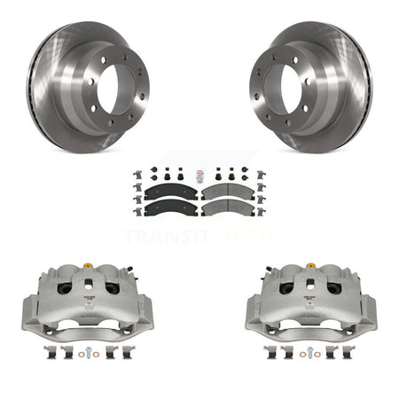 Rear Brake Caliper Rotor And Semi-Metallic Pad Kit For GMC Savana 3500 Chevrolet Express KC8-100732N