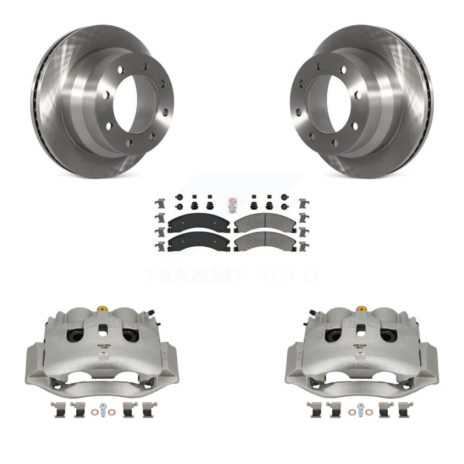Rear Brake Caliper Rotor And Semi-Metallic Pad Kit For GMC Savana 3500 Chevrolet Express KC8-100732N