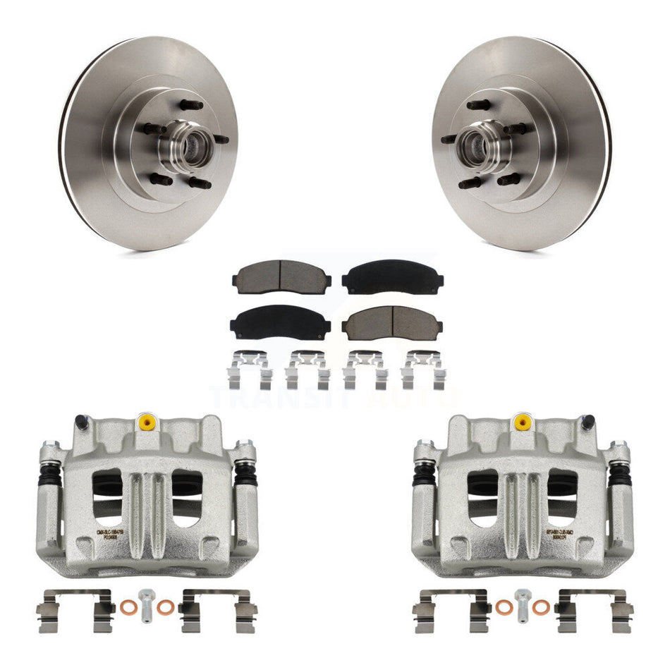 Front Brake Caliper Rotor And Ceramic Pad Kit For 2001-2002 Ford Explorer Sport Trac RWD KC8-100736C