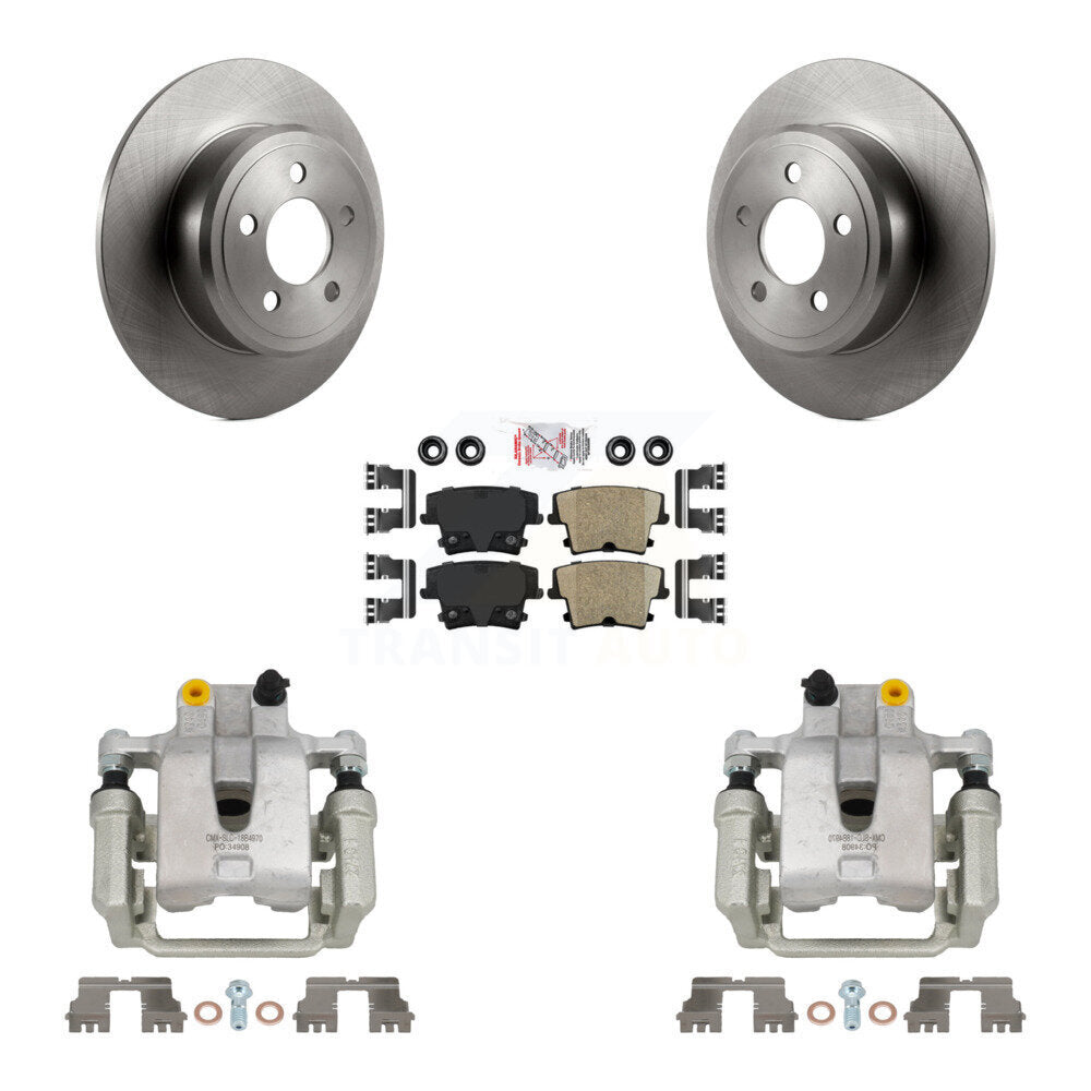 Rear Disc Brake Caliper Rotors Ceramic Pad Kit For Dodge Chrysler 300 Charger Challenger KC8-100738N