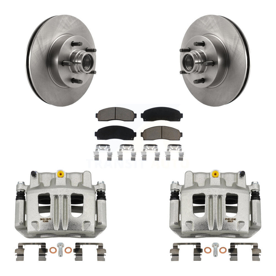 Front Disc Brake Caliper Rotors And Ceramic Pads Kit For 2010-2011 Ford Ranger RWD KC8-100739C