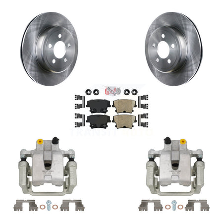 Rear Disc Brake Caliper Rotor & Ceramic Pad Kit For Chrysler 300 Dodge Challenger Magnum KC8-100740N