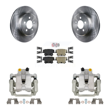 Rear Disc Brake Caliper Rotor & Ceramic Pad Kit For Chrysler 300 Dodge Challenger Magnum KC8-100741N