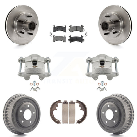 Front Rear Brake Caliper Rotor Drum Semi-Metallic Pad Kit (8Pc) For GMC Sonoma Chevrolet KC8-100742S
