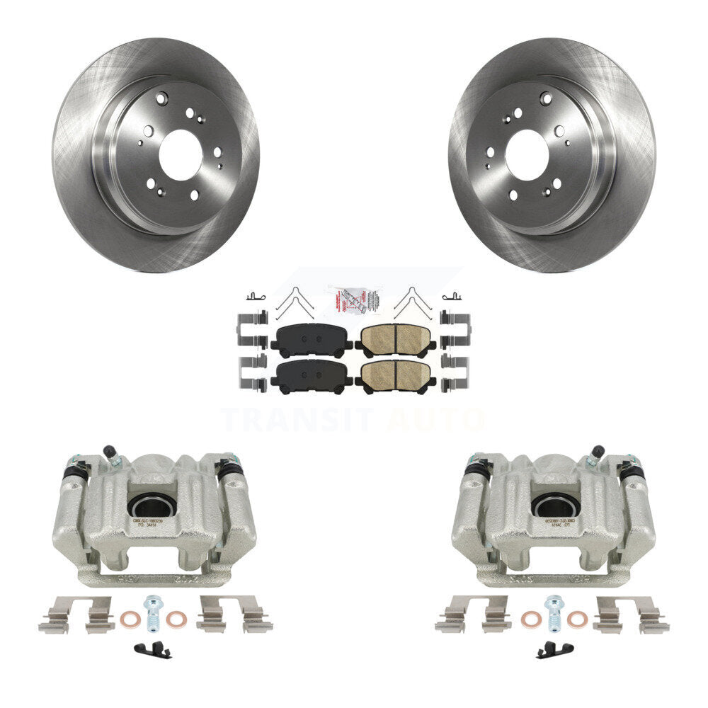 Rear Disc Brake Caliper Rotors And Ceramic Pads Kit For Acura MDX ZDX KC8-100744N by Transit Auto