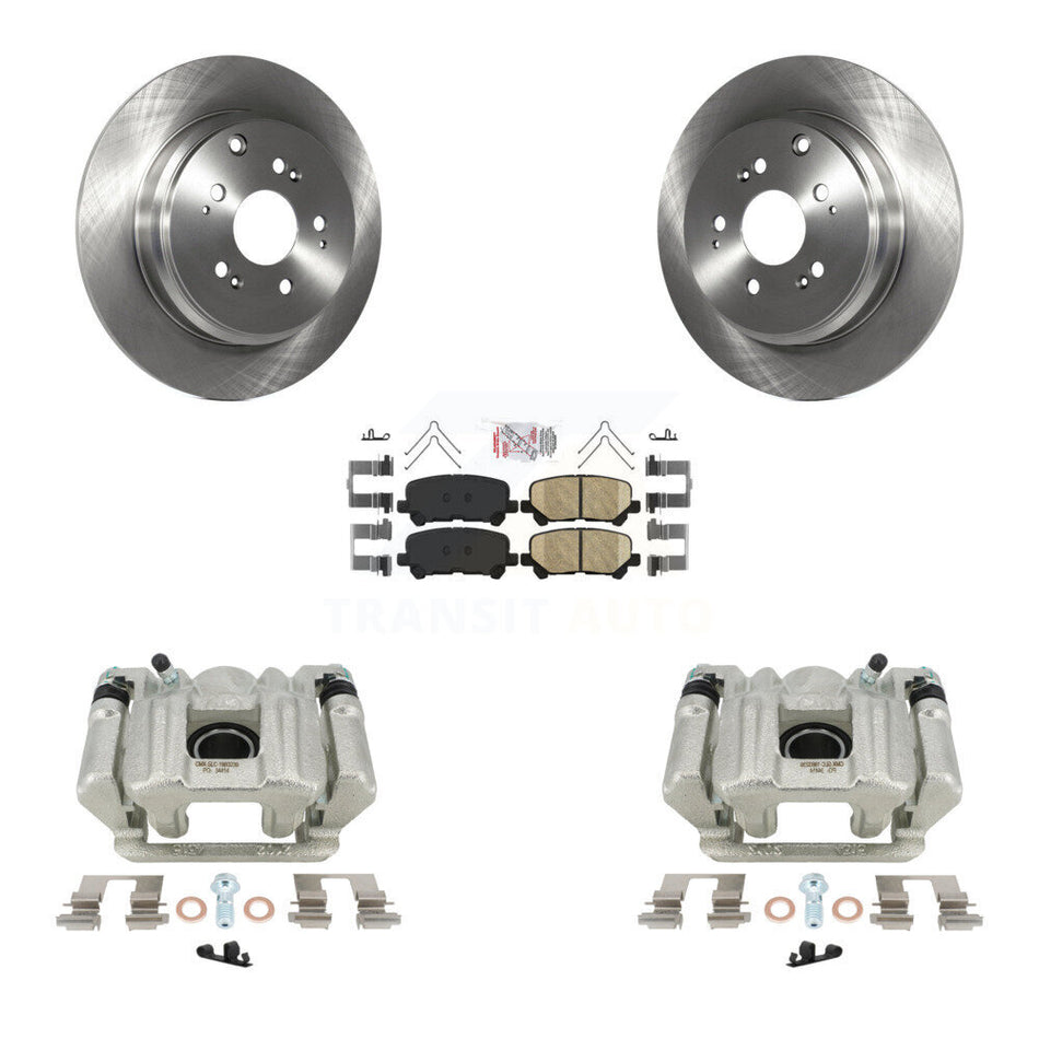 Rear Disc Brake Caliper Rotors And Ceramic Pads Kit For Acura MDX ZDX KC8-100744N