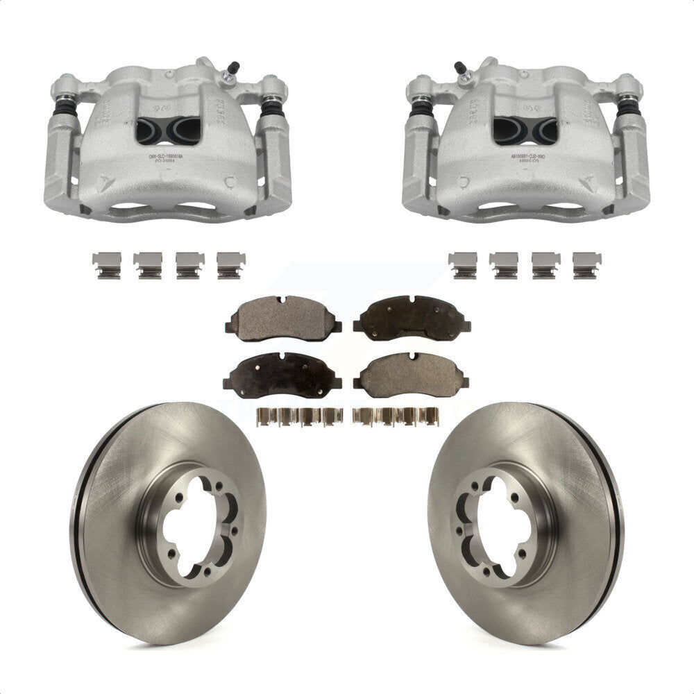 Front Disc Brake Caliper Rotors And Semi-Metallic Pads Kit For Ford Transit-350 HD KC8-100747P
