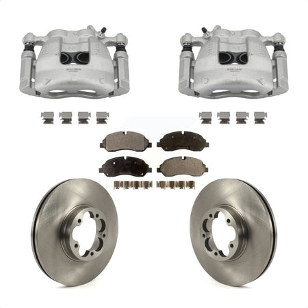 Front Disc Brake Caliper Rotors And Semi-Metallic Pads Kit For Ford Transit-350 HD KC8-100747P