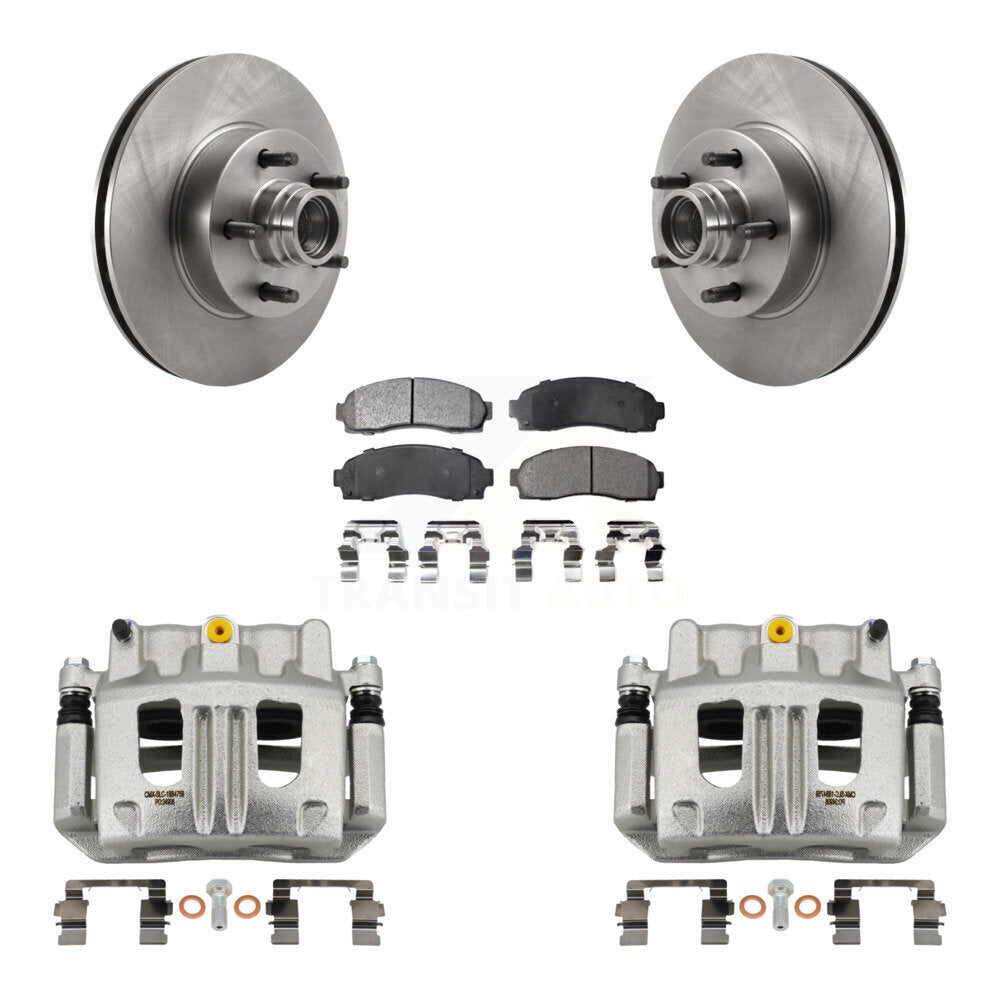 Front Disc Brake Caliper Rotors And Ceramic Pads Kit For 2010-2011 Ford Ranger RWD KC8-100747T