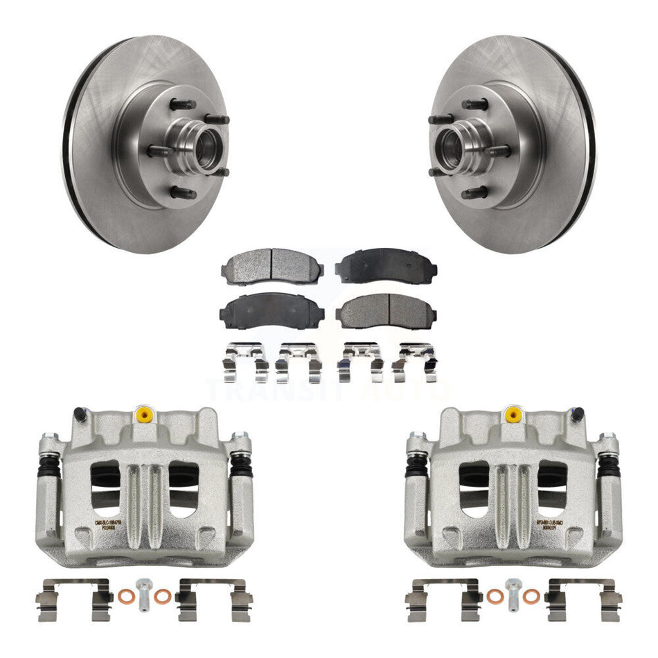 Front Disc Brake Caliper Rotors And Ceramic Pads Kit For 2010-2011 Ford Ranger RWD KC8-100747T