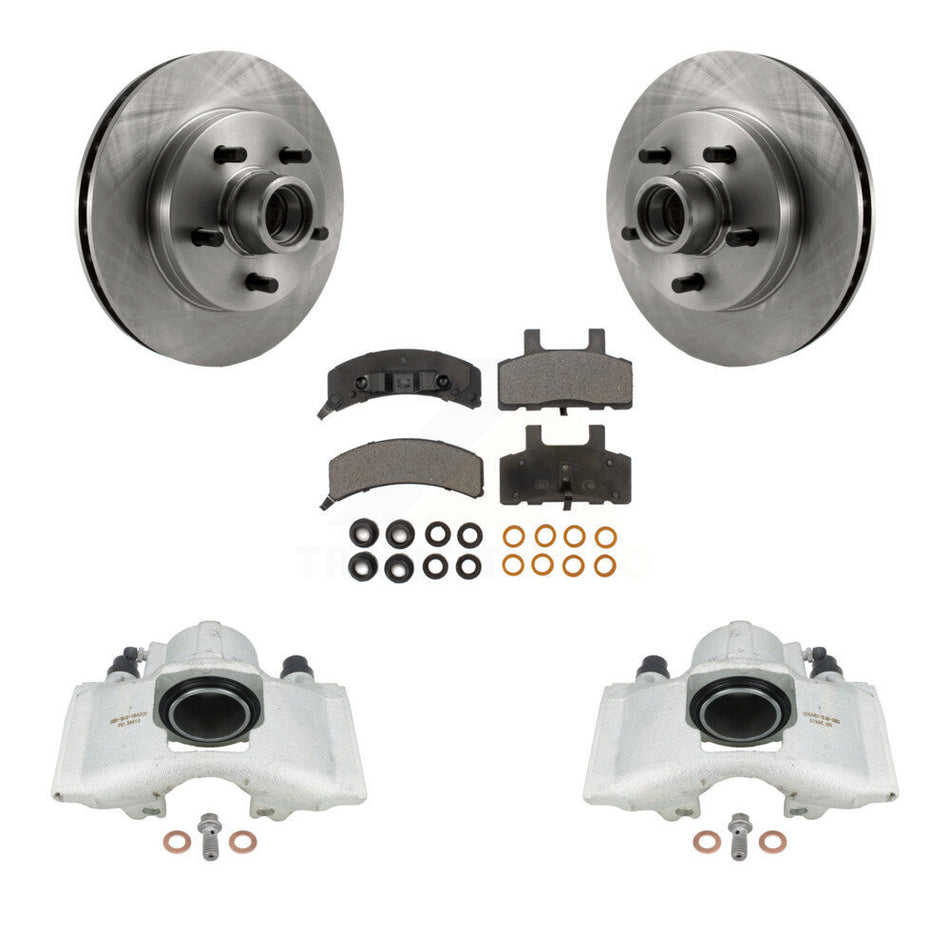 Front Disc Brake Caliper Rotors And Ceramic Pads Kit For Chevrolet C1500 GMC Tahoe Suburban Yukon Express 1500 Savana KC8-100749T