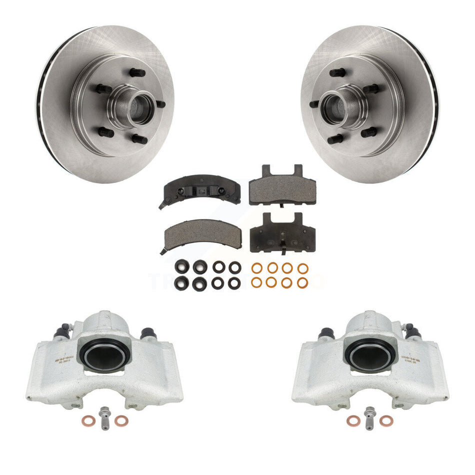 Front Disc Brake Caliper Rotors And Ceramic Pads Kit For C1500 Chevrolet GMC Suburban KC8-100750T