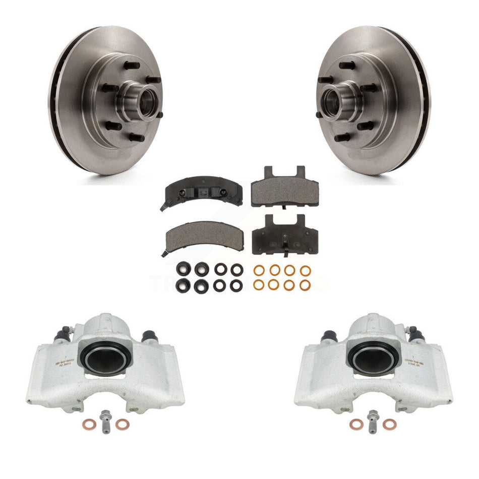 Front Disc Brake Caliper Rotors And Ceramic Pads Kit For C2500 Chevrolet GMC Express 2500 KC8-100751T