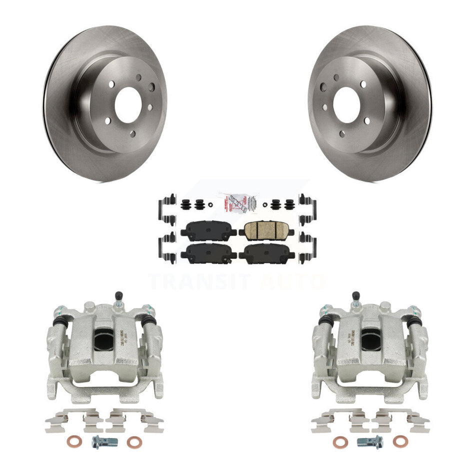 Rear Disc Brake Caliper Rotors And Ceramic Pads Kit For INFINITI QX50 EX35 KC8-100777N