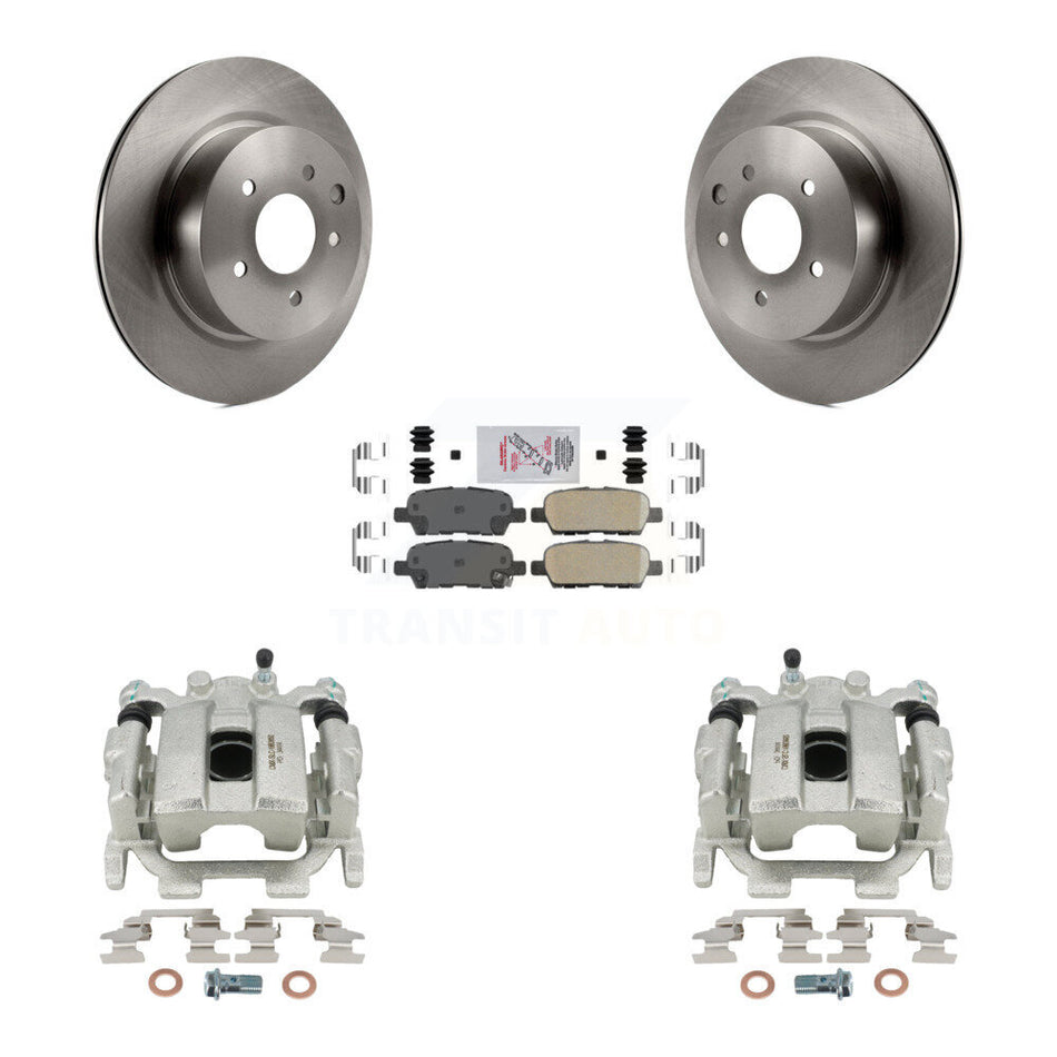 Rear Disc Brake Caliper Rotors And Ceramic Pads Kit For 2013 INFINITI EX37 KC8-100779N