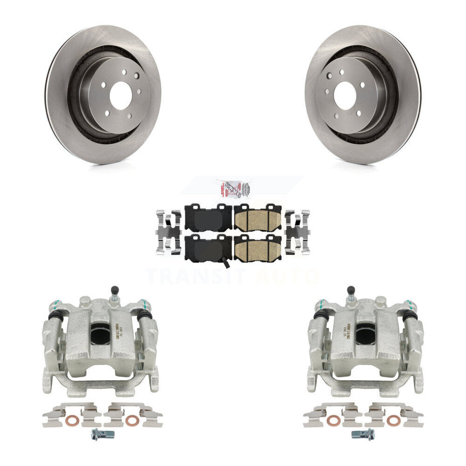 Rear Disc Brake Caliper Rotors And Ceramic Pads Kit For INFINITI G37 Nissan 370Z KC8-100780N