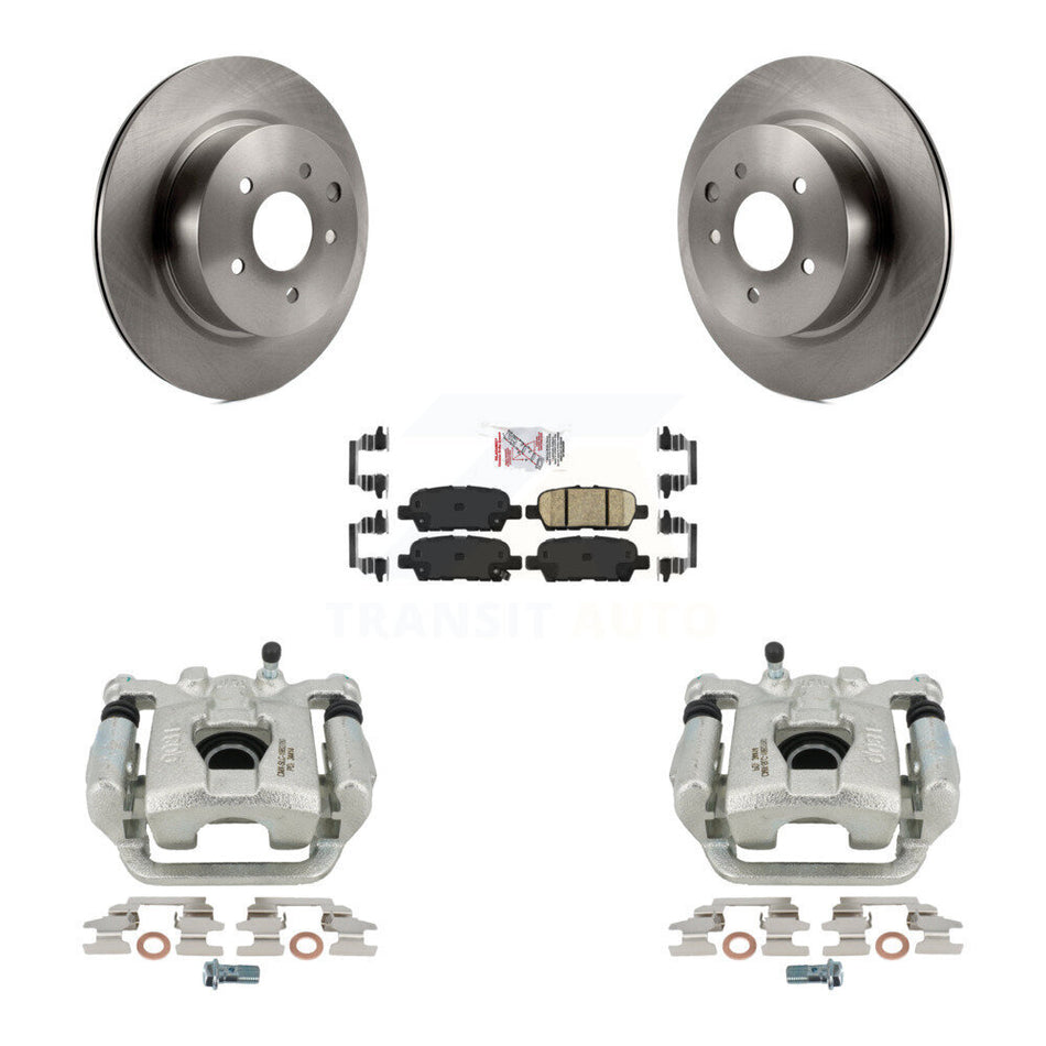 Rear Disc Brake Caliper Rotors And Ceramic Pads Kit For 2019-2022 Nissan Maxima KC8-100781N