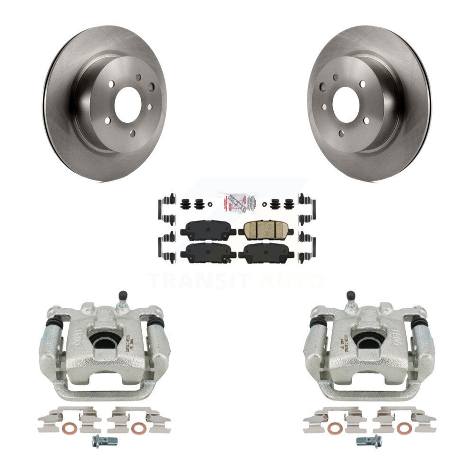 Rear Disc Brake Caliper Rotors And Ceramic Pads Kit For 2019-2022 Nissan Maxima KC8-100782N