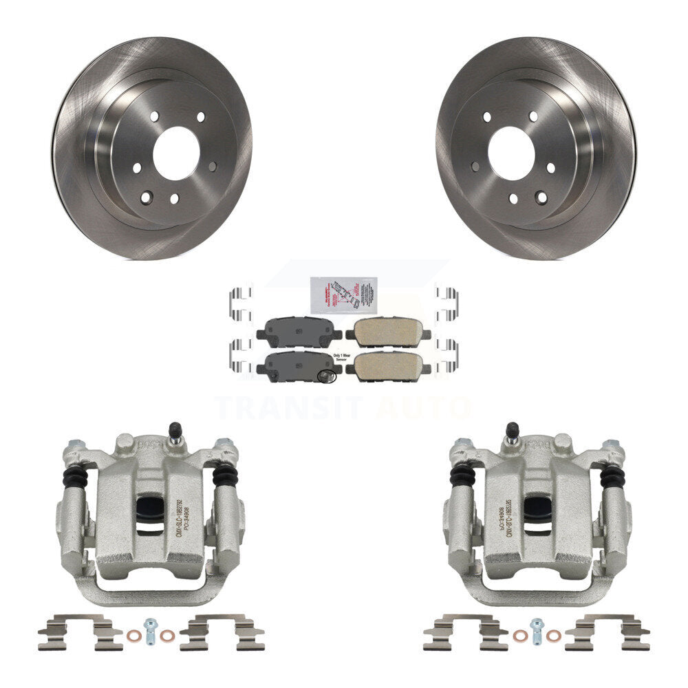 Rear Brake Caliper Rotor And Ceramic Pad Kit For INFINITI G35 With Single Piston KC8-100783N