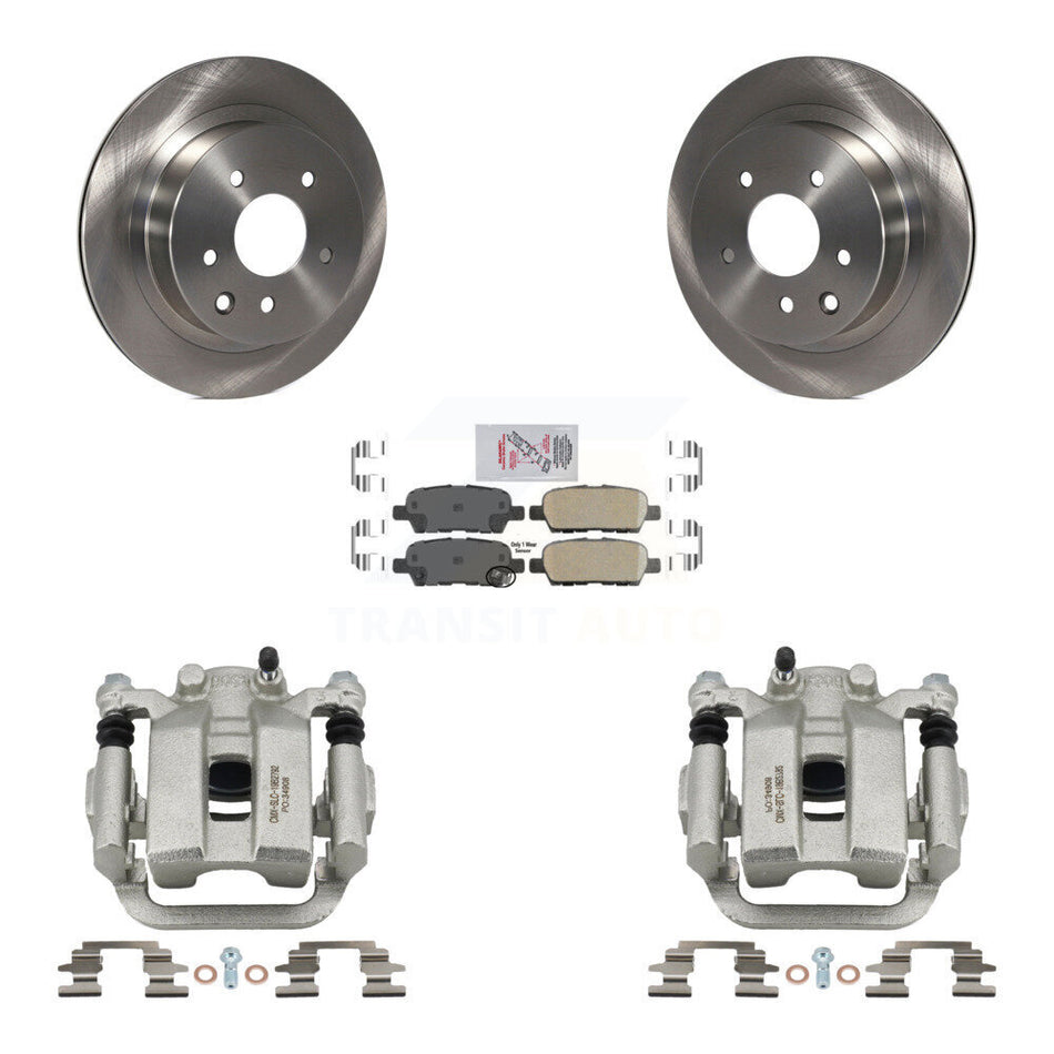 Rear Brake Caliper Rotor And Ceramic Pad Kit For INFINITI G35 With Single Piston KC8-100783N