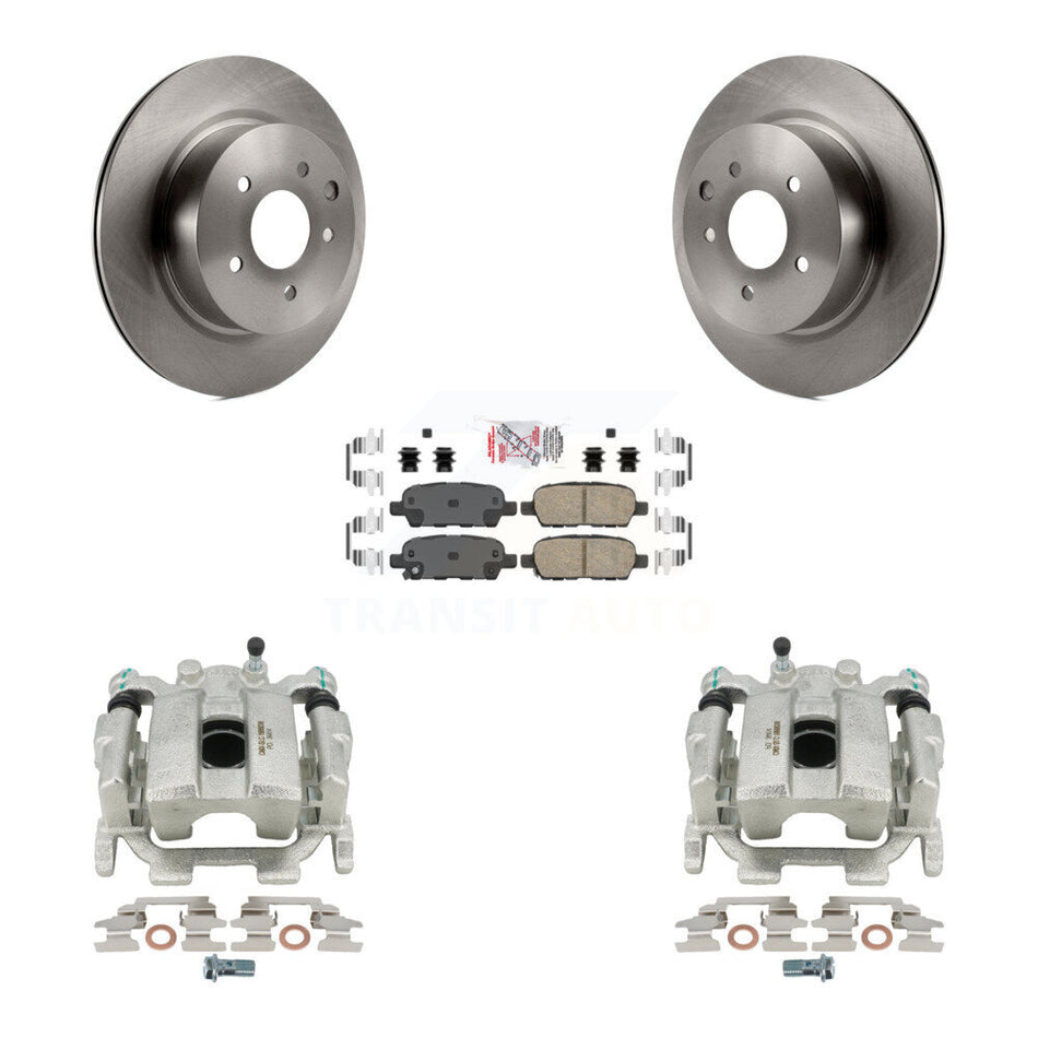 Rear Disc Brake Caliper Rotors And Ceramic Pads Kit For 2010 INFINITI M35 M45 KC8-100789N
