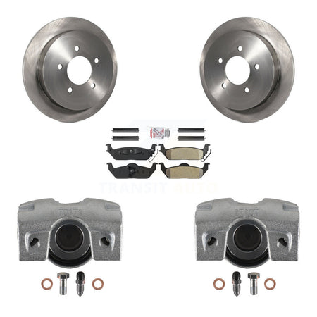 Rear Disc Brake Caliper Rotors And Semi-Metallic Pads Kit For 2004 Ford F-150 With 5 Lug Wheels 11th Digit Of Vin Is C KC8-100797N by Transit Auto