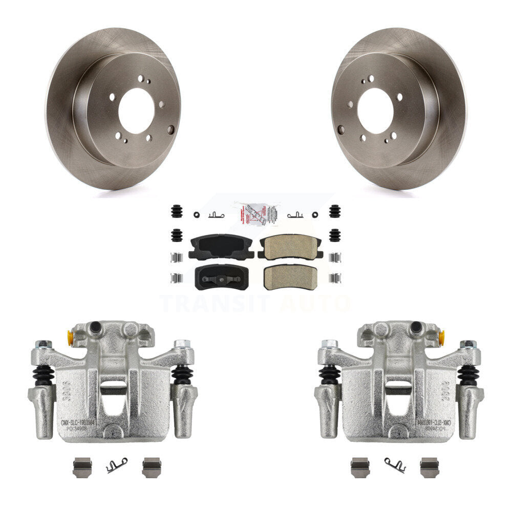 Rear Disc Brake Caliper Rotors And Ceramic Pads Kit For Mitsubishi Lancer Outlander KC8-100821N