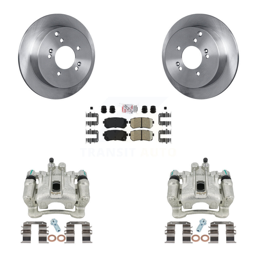 Rear Disc Brake Caliper Rotors And Ceramic Pads Kit For Hyundai Tucson Kia Sportage AWD KC8-100831N by Transit Auto