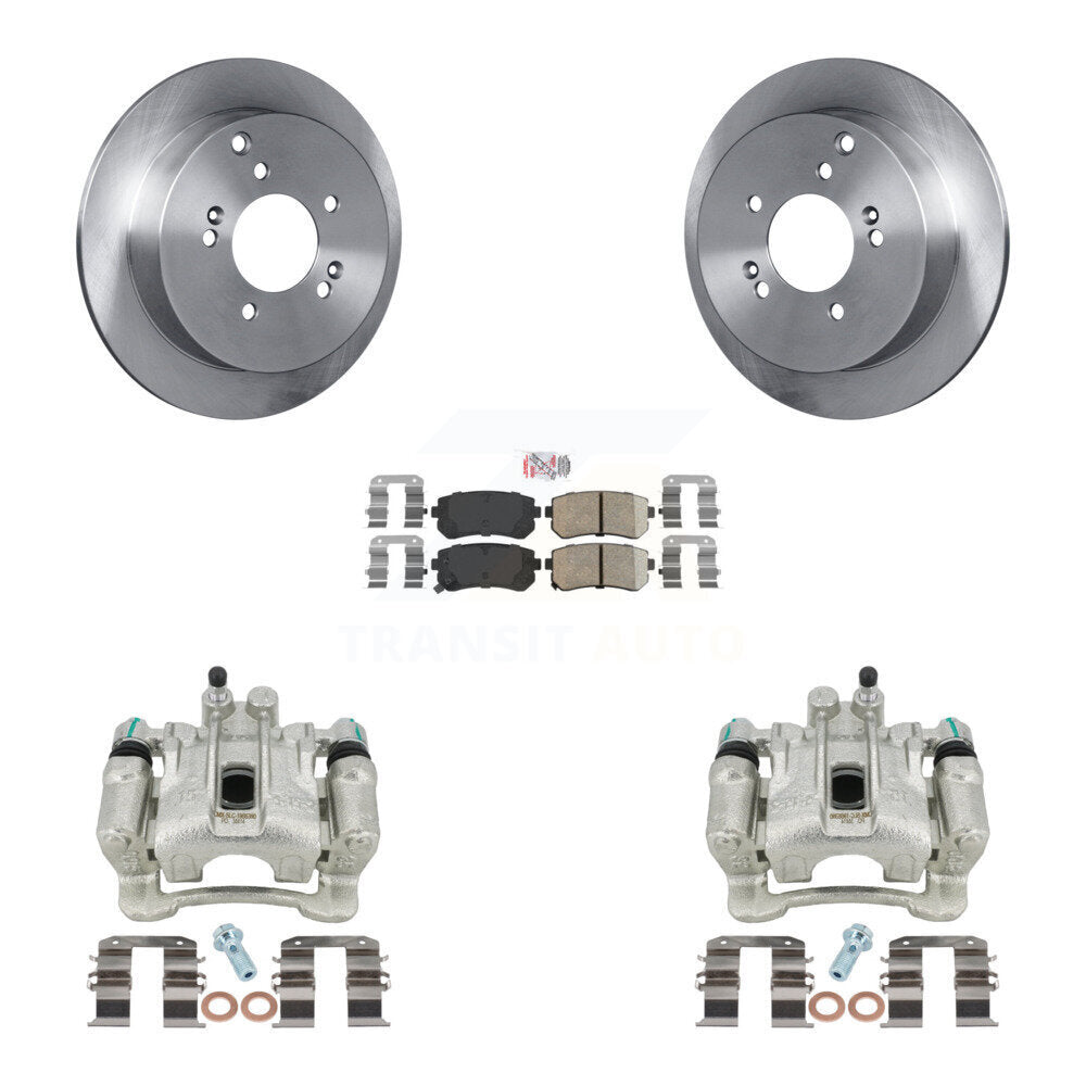 Rear Disc Brake Caliper Rotors And Ceramic Pads Kit For Hyundai Tucson Kia Sportage AWD KC8-100832N by Transit Auto