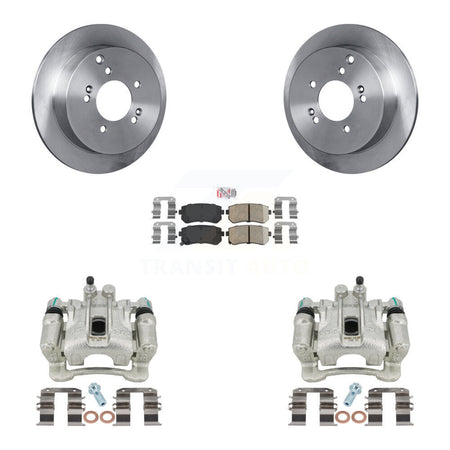 Rear Disc Brake Caliper Rotors And Ceramic Pads Kit For Hyundai Tucson Kia Sportage AWD KC8-100832N by Transit Auto