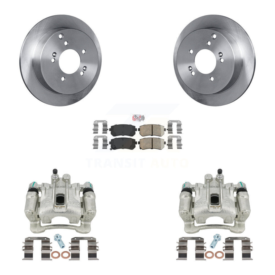 Rear Disc Brake Caliper Rotors And Ceramic Pads Kit For Hyundai Tucson Kia Sportage AWD KC8-100832N