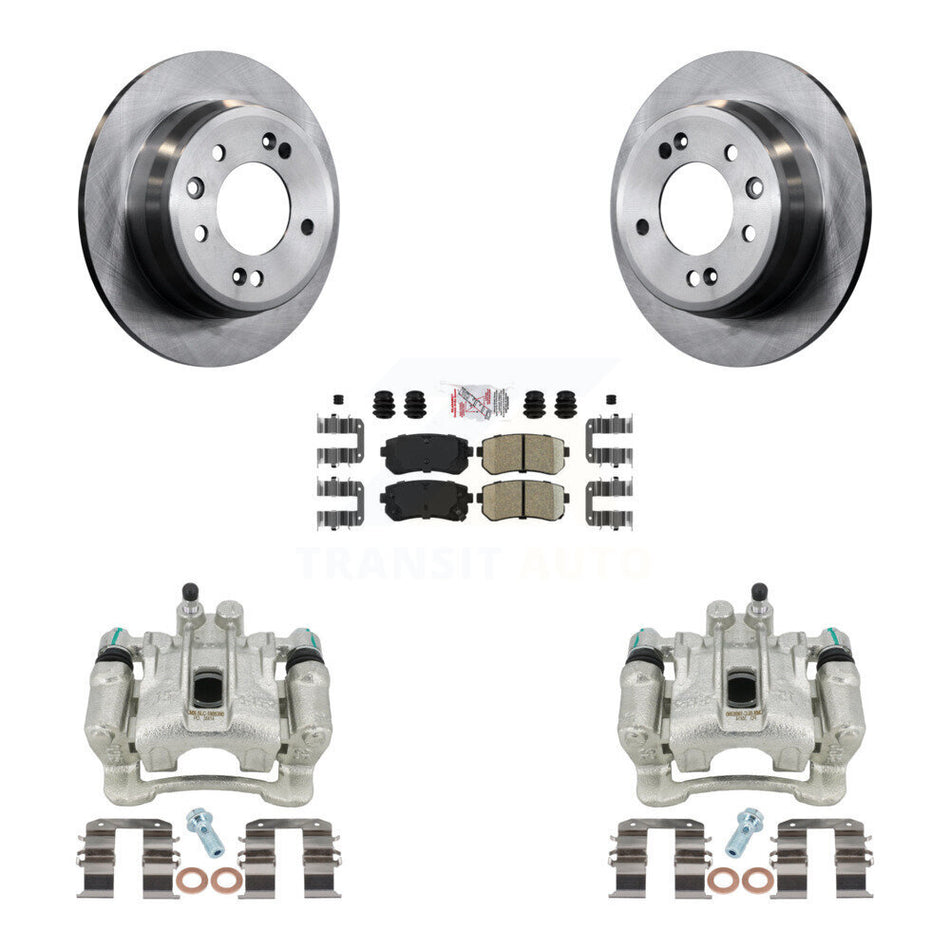 Rear Disc Brake Caliper Rotors And Ceramic Pads Kit For Hyundai Tucson Kia Sportage FWD KC8-100833N