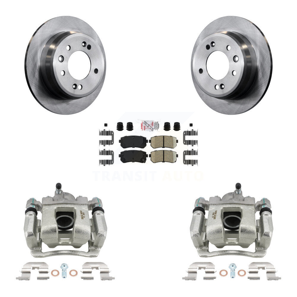 Rear Disc Brake Caliper Rotors & Ceramic Pad Kit For 2016 Kia Sportage FWD From 12 10 15 KC8-100837N