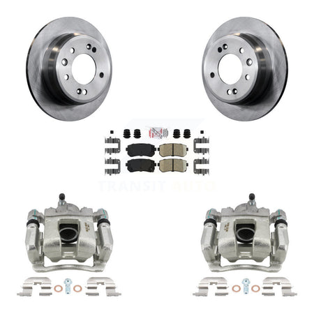 Rear Disc Brake Caliper Rotors & Ceramic Pad Kit For 2016 Kia Sportage FWD From 12 10 15 KC8-100837N