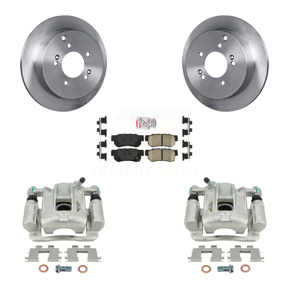 Rear Disc Brake Caliper Rotors And Ceramic Pads Kit For 2001-2006 Hyundai Santa Fe KC8-100840N