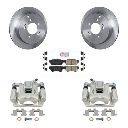 Rear Disc Brake Caliper Rotors And Ceramic Pads Kit For 2001-2006 Hyundai Santa Fe KC8-100840N
