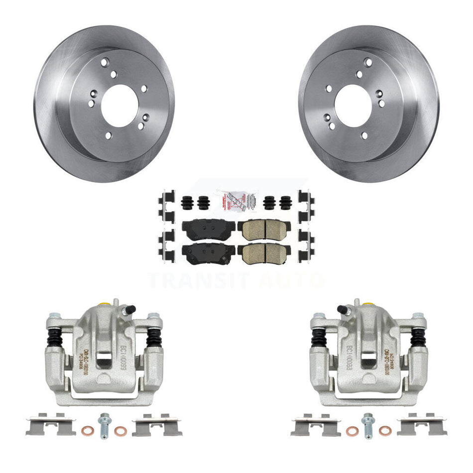 Rear Disc Brake Caliper Rotors And Ceramic Pads Kit For Kia Sportage Hyundai Tucson KC8-100841N