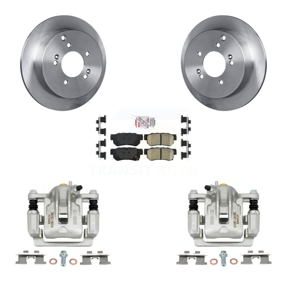Rear Disc Brake Caliper Rotors And Ceramic Pads Kit For Kia Sportage Hyundai Tucson KC8-100842N