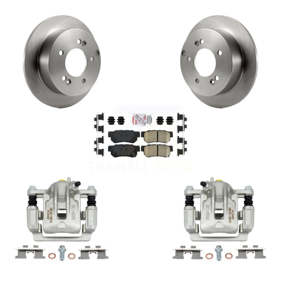 Rear Disc Brake Caliper Rotors And Ceramic Pads Kit For Kia Sportage Hyundai Tucson FWD KC8-100843N