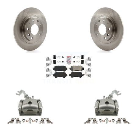 Rear Disc Brake Caliper Rotors And Ceramic Pads Kit For 2016-2018 Mazda CX-3 KC8-100845N