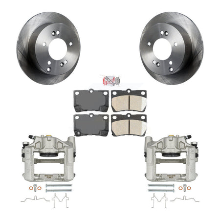 Rear Brake Caliper Rotor Ceramic Pad Kit For 2010-2011 Lexus IS250 With Sport Suspension KC8-100849N