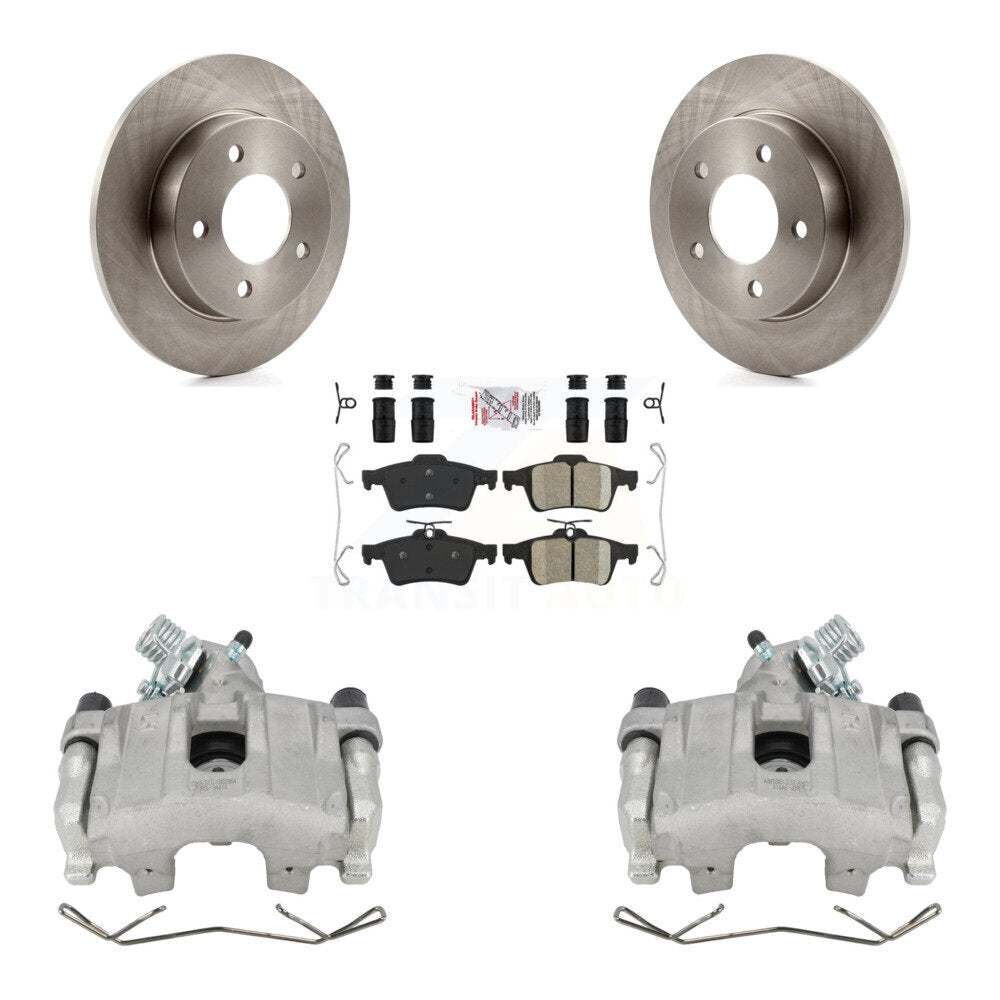 Rear Disc Brake Caliper Rotors And Ceramic Pads Kit For Mazda 3 Sport KC8-100857N