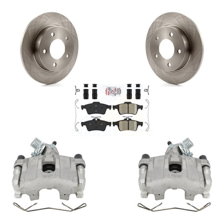 Rear Disc Brake Caliper Rotors And Ceramic Pads Kit For Mazda 3 Sport KC8-100857N