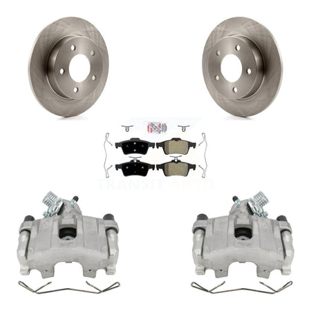 Rear Disc Brake Caliper Rotors And Semi-Metallic Pads Kit For Mazda 3 Sport KC8-100859N