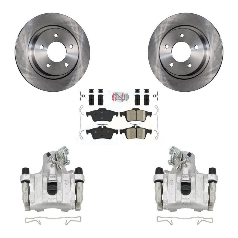 Rear Disc Brake Caliper Rotors And Ceramic Pads Kit For Mazda 3 Sport KC8-100860N