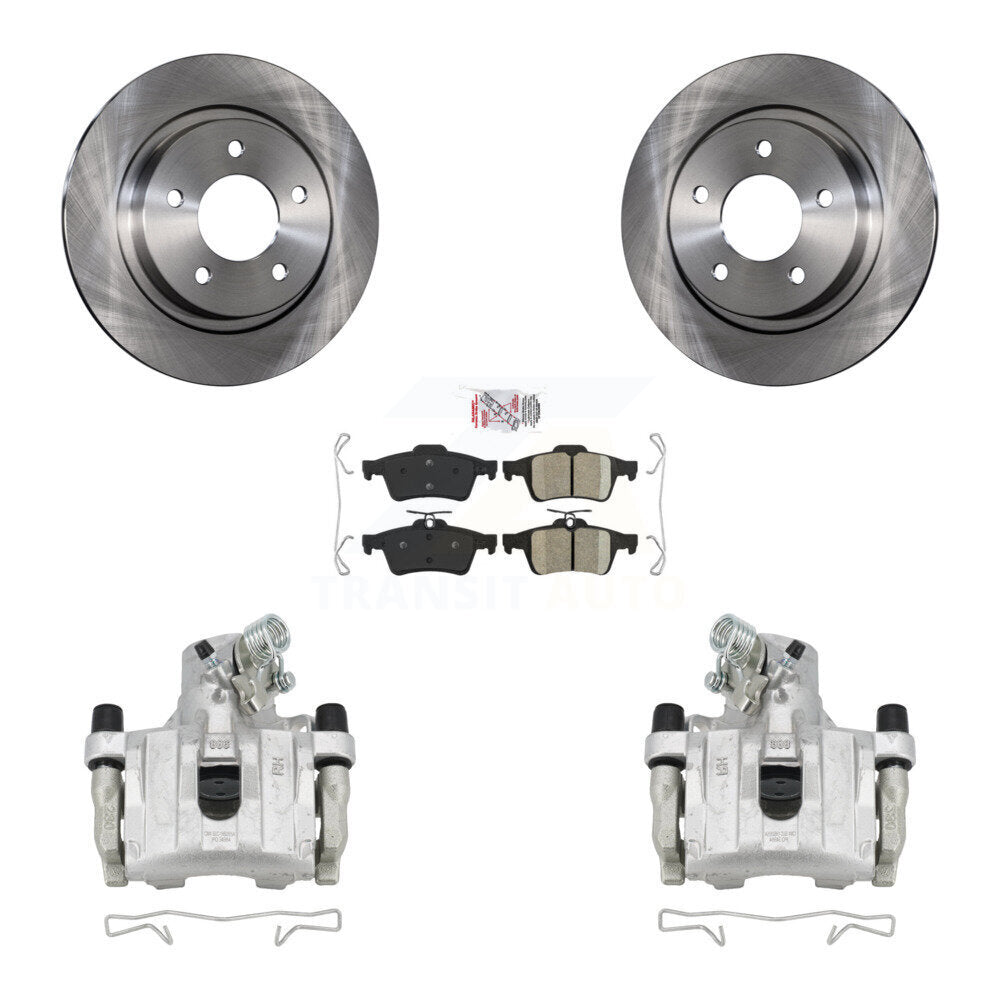 Rear Disc Brake Caliper Rotors And Ceramic Pads Kit For Mazda 3 Sport KC8-100861N